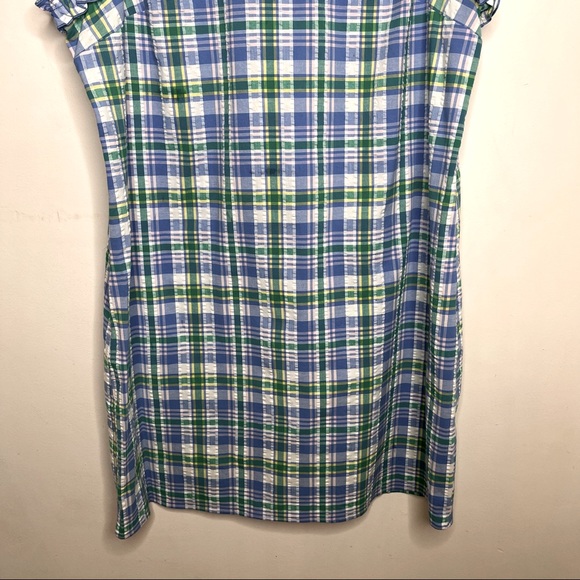 KIM ROGERS Sleeveless Seersucker Ruffled Shift Dress - Picture 13 of 16